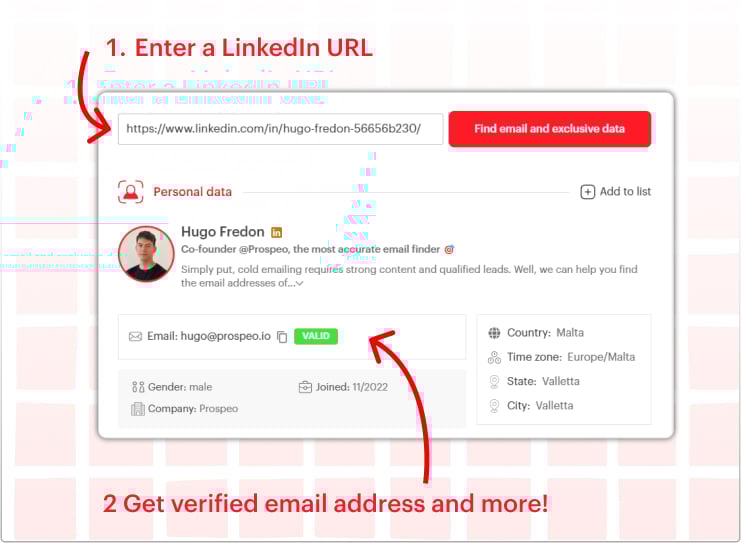 find email from linkedin